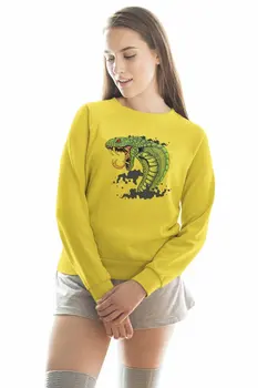 

Angemiel Wear Offensive Blue Color Python Women Sweatshirts