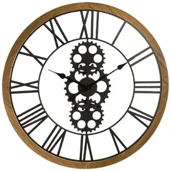 

Watch with GEARS METAL and wood. INDUSTRIAL. Diameter 70cm