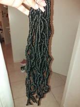 Alibaby-Extensión de cabello sintético para mujer, pelo trenzado negro de imitación de Loc, textura suave y Natural, de 14 a 28 pulgadas