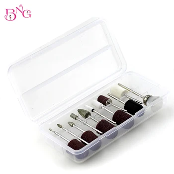 

15PCS/LOT Foot Nail Drill Bits Set Diamond Sanding Band Cap Cutters Manicure Set Silicon Milling Cutters Pedicure Machine