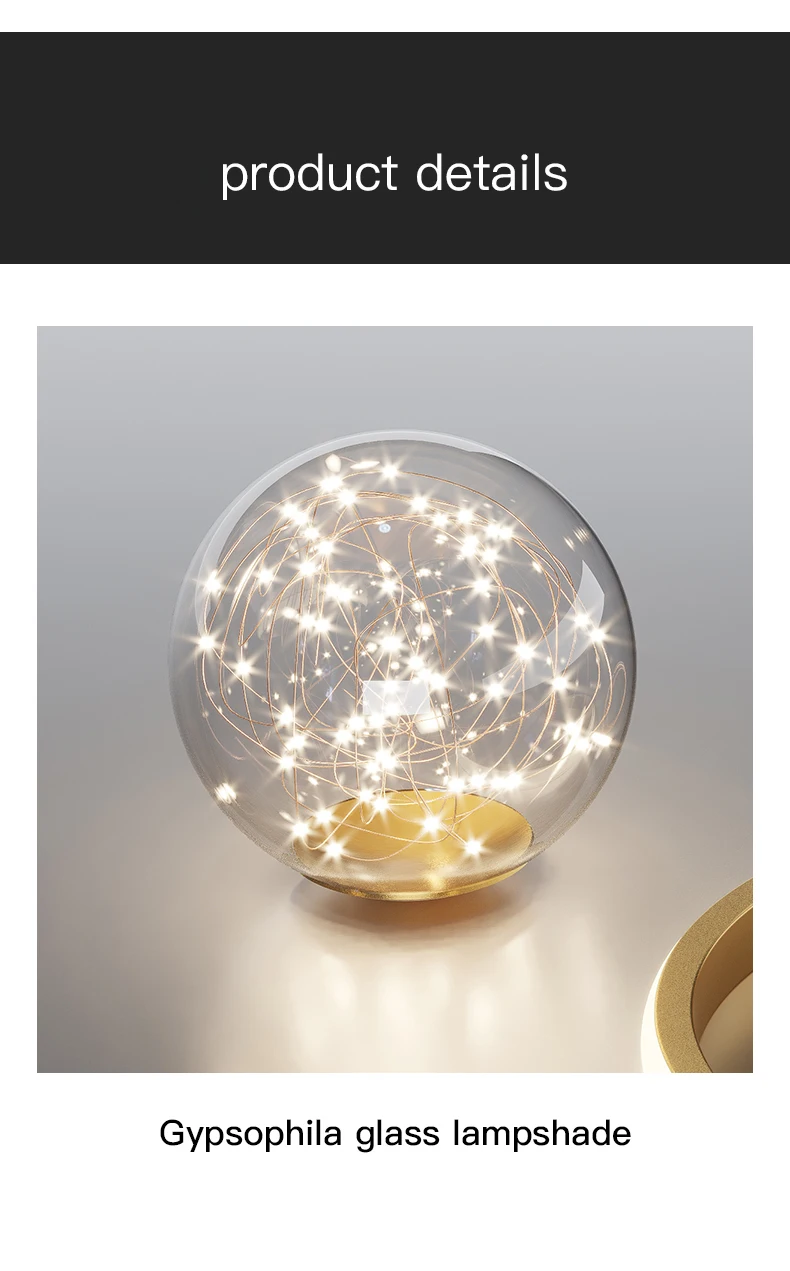 Modern Gold LED Chandelier For Living Room Bedroom Dining Room Indoor Design Ceiling Lamp Stars Glass Ball Remote Control Light pottery barn chandelier