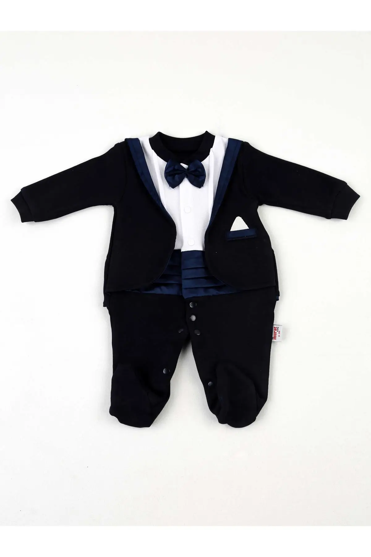 

Newborn Baby Boy Romper 2020 Spring Long Sleeves Bowtie Style Baby Clothes Little Gentle Man Baby Jumpsuits