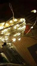 String-Light Battery Party-Decoration Silver-Wire White Garland LED Fairy Powered Christmas