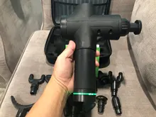 Pistola de masaje eléctrica LCD para adelgazar músculos, relajación para cuello, parte trasera del pie, pierna, hombros, pistola de masaje de percusión