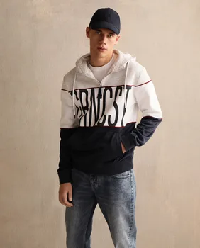 

Men's sweatshirt hooded two-tone