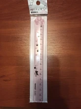 Reglas de plástico con Linda pata de gato para escuela, suministros de oficina Kawaii, accesorios de planificación, premio de estudiante