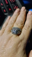 Moonso de moda de lujo de Plata de Ley 925 anillo de boda conjunto de banda de las mujeres y las niñas Ladys amor par pareja de R3400
