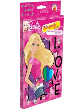 

Карандаши 12 цветов Barbie треугольные