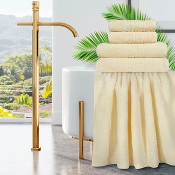 

Set of 4 towels Cezar color: Milky (50x90 cm-2 pcs, 70x130 cm-2 pcs)