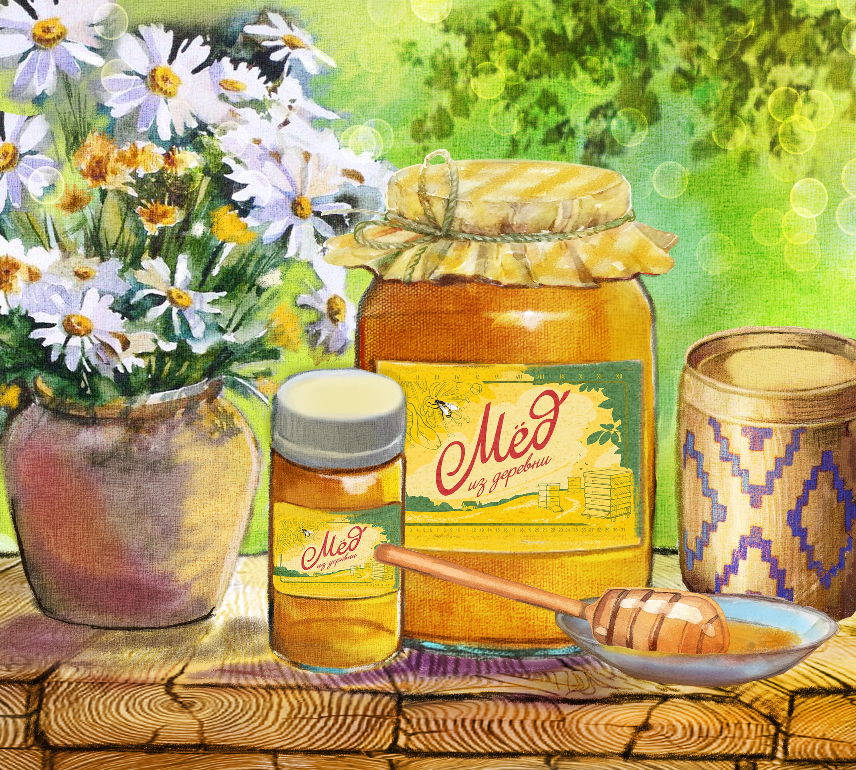 Flower Honey (multi-grass) from the village of 420 gr.