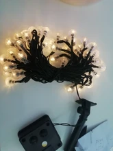 Crystal-Ball Fairy-Lights Led-String Solar-Lamp Christmas-Decor Power LEDS Garden Outdoor