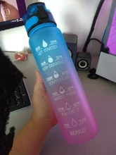 Botella de agua de gran capacidad de 32Oz, con marcador de tiempo, a prueba de fugas, coctelera deportiva para Fitness, para ciclismo