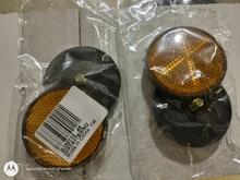 Reflector Circular de seguridad para motocicleta ATV, Scooter Dirt Bikes, 2x2 pulgadas, Universal