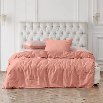 

Double bedding set 100% cotton Peach