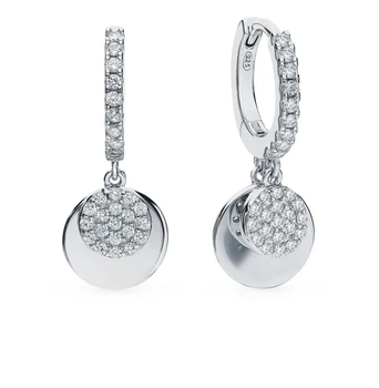 

Silver earrings with cubic zirconia sunlight sample 925