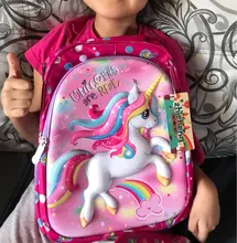 Mochila escolar con estampado de unicornios en 3D para niños y niñas, Cartera de primera clase con estampado de coches de dibujos animados en 3D, Para edades de 6-7 a 8 años