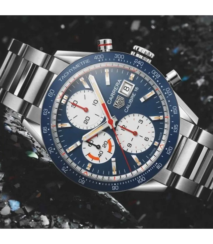 TAG HEUER CARRERA Калибр 16 хронограф автоматические часы 41 мм CV201AR. BA0715