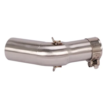 Slip On Motorcycle Exhaust Middle Connect Pipe Mid Link Tube Stainless Steel Exaust System For SUZUKI DR300 HJ300
