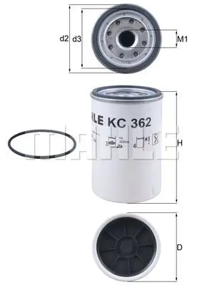 Фильтры топливные MAHLE KNECHT KC362D