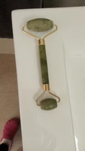 Rodillos de piedra de Jade para masaje Facial, Piedra Rosa de cuarzo Natural, para adelgazar la barbilla, estiramiento Facial, cuidado de la piel