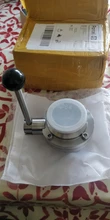Válvula sanitaria de acero inoxidable SS304 de 2 pulgadas, 51mm, virola de triple abrazadera OD de 64mm, válvula casera, producto de cerveza