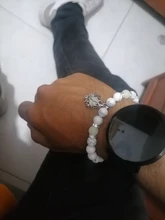 Pulsera de piedra Natural para Yoga, brazalete luminoso que brilla en la oscuridad, cuentas de loto, para hombres y mujeres, para rezar, budismo