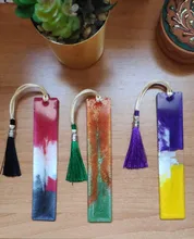 Marcapáginas de silicona rectangular, molde de marcapáginas DIY, fabricación de moldes de resina epoxi, joyería artesanal, molde transparente de silicona, 5 uds.