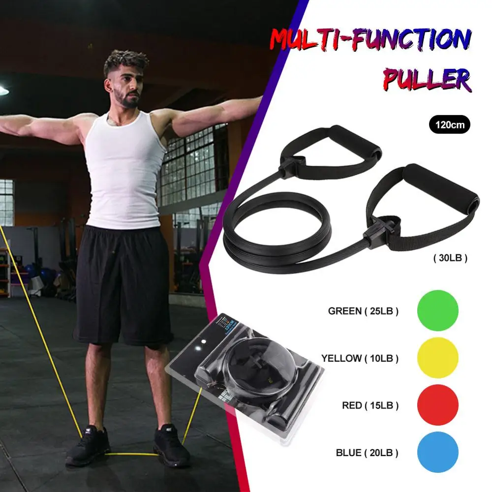 

1.2m Yoga Pull Rope Elastic Resistance Bands Fitness Rope Rubber Bands for Fitness Equipment Expander Exercise Tube Training hot