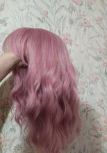 Pink Bob Wigs Hair-Wig Bangs Natural Medium-Length Women Cute with Cosplay for Synthetic