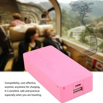 

6 Colors 5600mAh 5V USB DIY Powerbank Case Portable External Battery Storage Box Power Bank Case For Mobile Phones