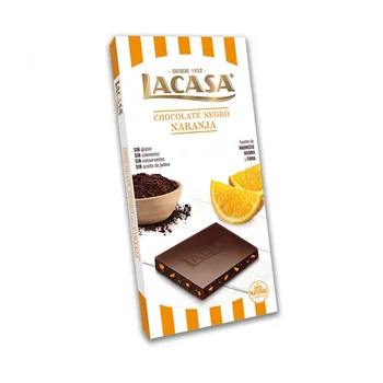 

Black Chocolate tablet with orange · 100g.