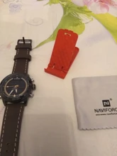 NAVIFORCE relojes deportivos para hombre superior de la marca de lujo de Cuero militar de los hombres reloj de pulsera de cuarzo Digital cronógrafo reloj Masculino