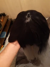 Peluca de pelo sintético para mujer, cabellera artificial de 26 pulgadas, largo, liso, negro, gris, con flequillo, Color gris, resistente al calor