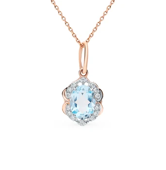 

Gold pendant with Topaz and cubic zirconia sunlight sample 585