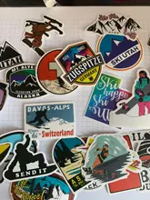 Pegatinas de grafiti para esquí y montaña, pegatinas de grafiti para equipaje, portátil, monopatín, Snowboard, refrigerador, pegatina de esquí, invierno, 10/30/50 Uds.