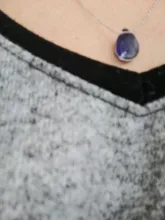 Humor de cambio de Color emoción sentimiento de Control de temperatura de la gota de agua colgante en forma de lágrima de acero inoxidable collares de cadena