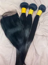 Extensiones de cabello humano con cierre de hueso, extensiones de cabello humano liso, con cierre, hecho a mano