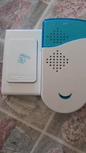 YobangSecurity-timbre inalámbrico a prueba de agua, sensor de luz nocturna, batería, timbre de puerta inteligente, 1 botón, 1 receptor