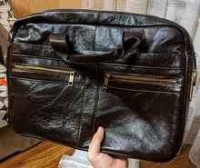 WESTAL-maletín de piel auténtica para hombre, maletín de cuero natural para ordenador portátil, 2019