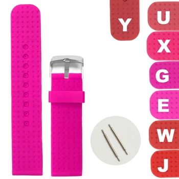 

22mm Silicone Jelly Rubber Boys Girls Watch Band Straps WB1053 Fancy Orange Black Red Blue Green Brown Pink Purple