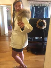 Winter Jacket Coat Parkas Fitaylor Zipper-Down Natural Women Outerwear Snow Warm Thick