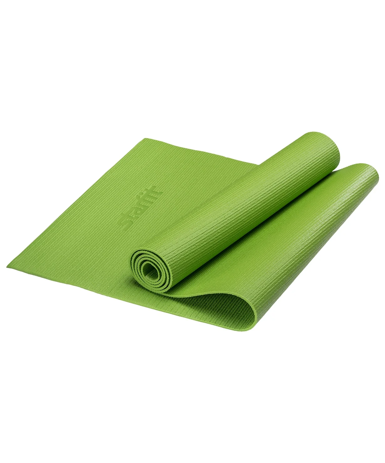Коврик для йоги Starfit Fm-101, Pvc, 173x61x0,4 см, зеленый