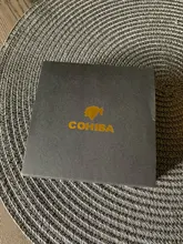 COHIBA-encendedor de cigarrillos portátil, 1 soplete de llama tipo soplete, con punzón, herramienta para fumar, accesorios para cigarros, caja de regalo