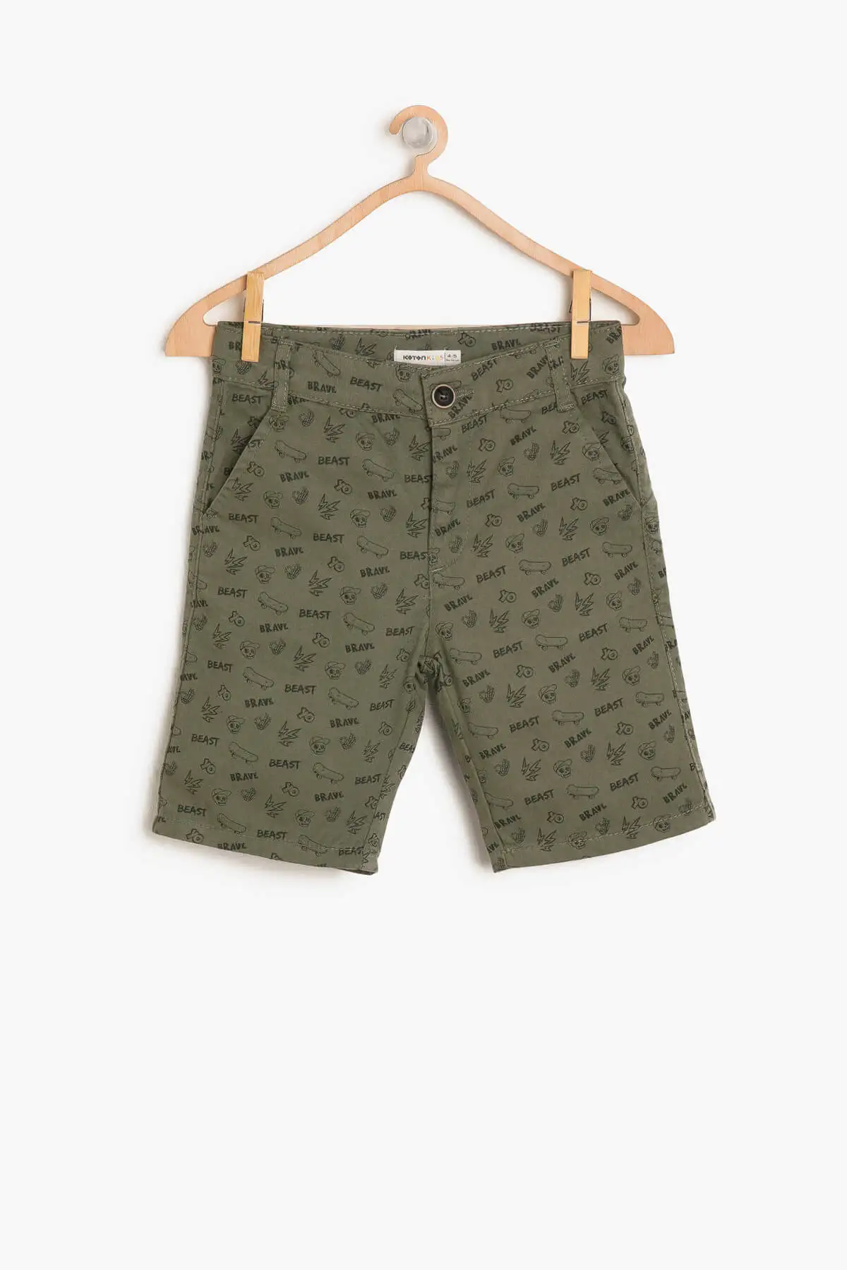 Coton Kids/зеленые шорты с принтом для мальчиков