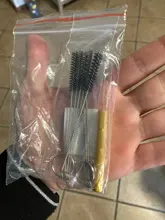 Kit de herramientas de reparación de limpieza por pulverización, aerógrafo, aguja de acero inoxidable y cepillo para pistolas de pulverización, 11 Uds.