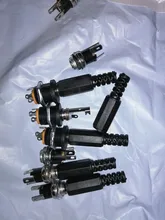 Fuente de alimentación de 5,5mm x 2,1mm, 5,5x2,1 CC, Conector de clavija + adaptador de Terminal de montaje de Panel de Metal hembra, enchufe, conectores DC