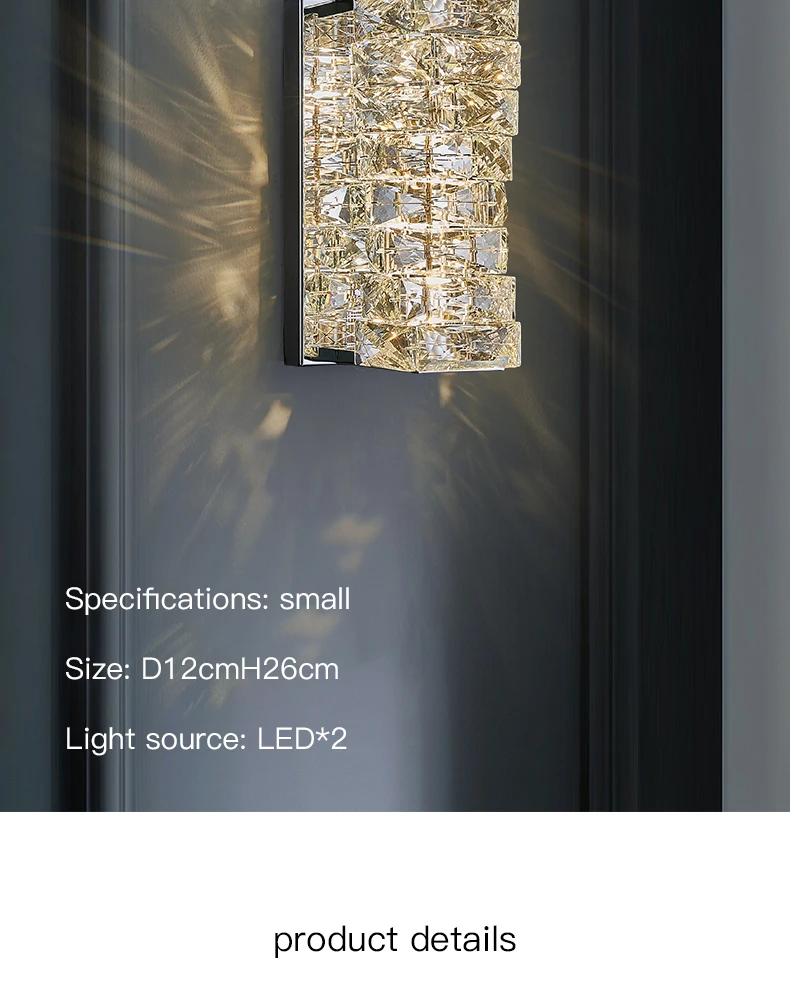 Modern Art Crystal Design LED Wall Lamp For Living Room BedRoom Bedside TVWall Corridor Hotel Villa Chrome Gold Decorative Light plug in wall lamp