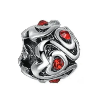 

ANGEMIEL Red CZ Crystal Heart Charm