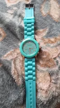 Reloj de pulsera de cuarzo para niña y niño, pulsera de silicona de Color caramelo, esfera redonda, para estudiantes y amantes, regalo de silicona