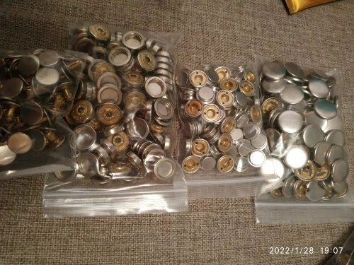 100 sets Brass snap fasteners.Clothing accessories Sewing snaps